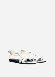 Asymmetric Sandal in Ivory - CO Collections
